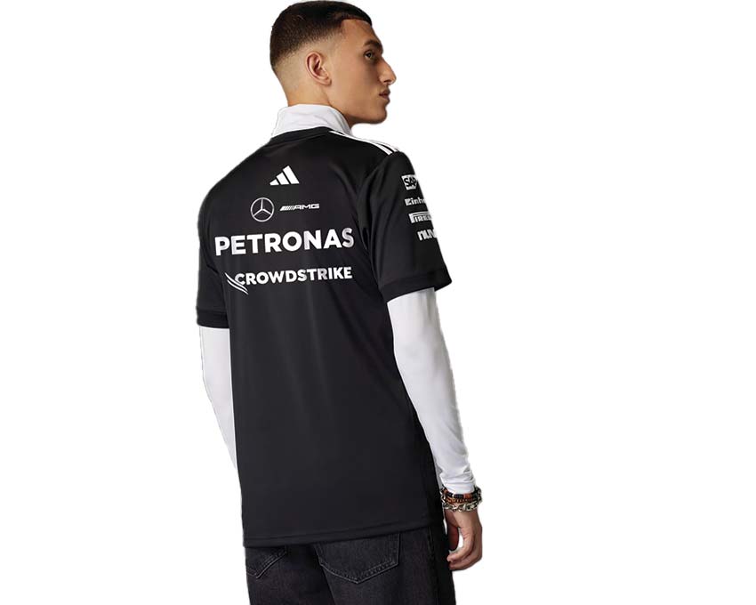 Adidas Mercedes-AMG Petronas F1 Team Jersey vue dos — numéro et sponsors
