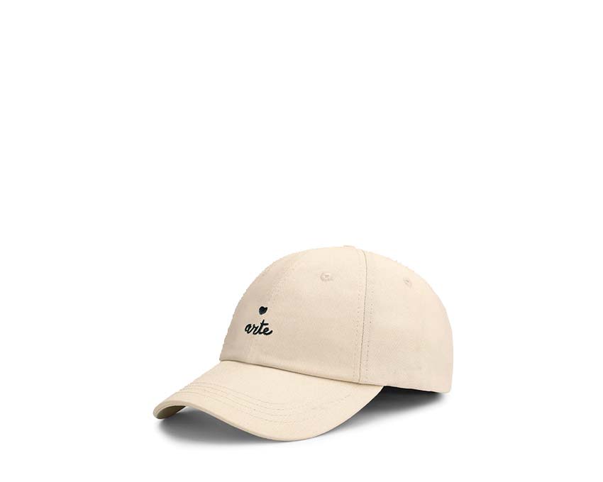 Arte Heart Logo Cap Cream — unisex cap embroidered heart logo streetwear