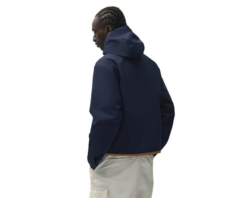 Arte Linen Tape Hooded Jacket detalle — cintas decorativas y capucha