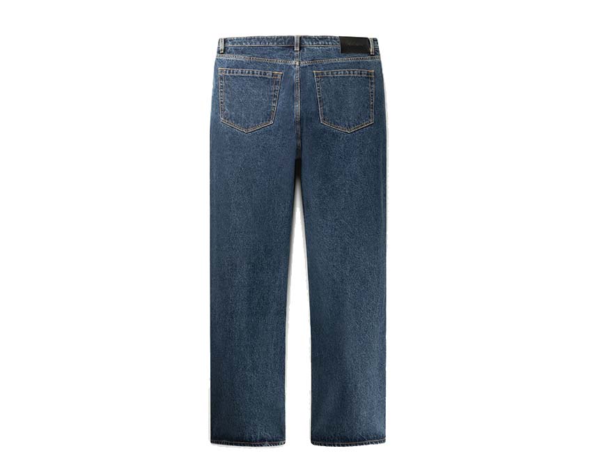 Daily Paper Asola Amba Jeans Blue side view — blue denim relaxed cut