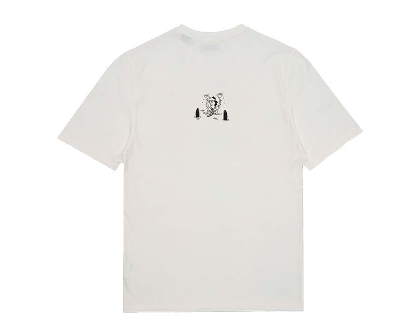 Edmmond Studios Boxy Tee Off White vista lateral — corte ancho algodón grueso