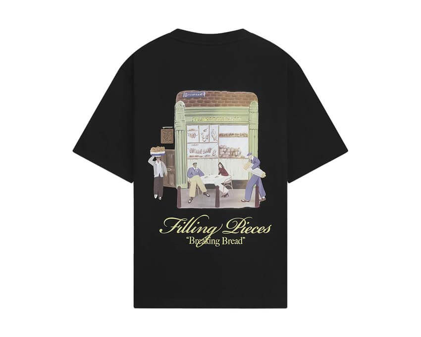 Filling Pieces T-shirt Bakery Noir vue — t-shirt noir coton bakery premium