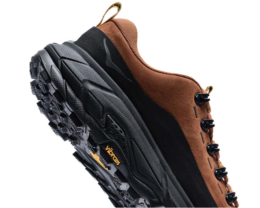 HOKA Tor Summit Hazelnut Black detail — lightweight mesh upper