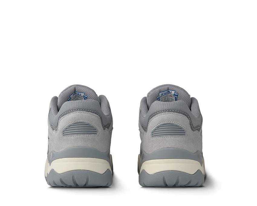 Karhu Fusion XT Lunar Rock Magnet detalle — refuerzos técnicos premium gris