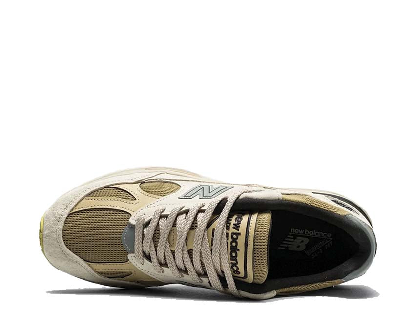 New Balance 991v2 Made in UK Silver Birch Detail — Leder Wildleder hergestellt in England