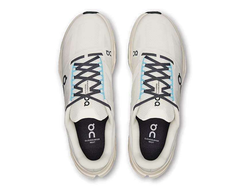 On Cloudsurfer Next Ivory détail — mesh aéré running homme