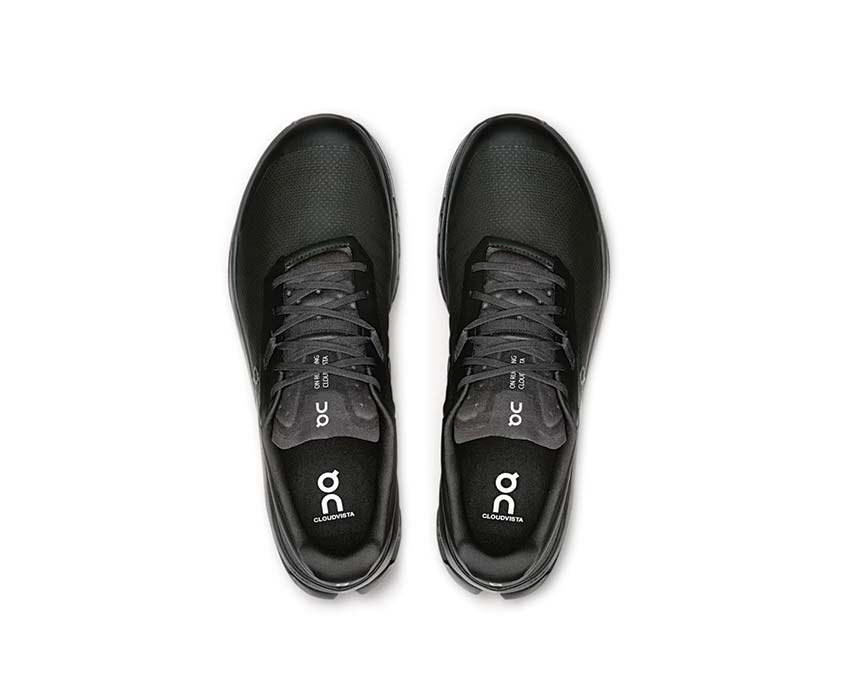 On Cloudvista 2 W Black detalle — mesh transpirable trail mujer