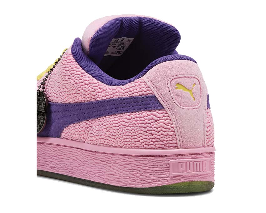 Puma Suede XL 2 TMNT Mauved Out dettaglio — pannelli TMNT viola