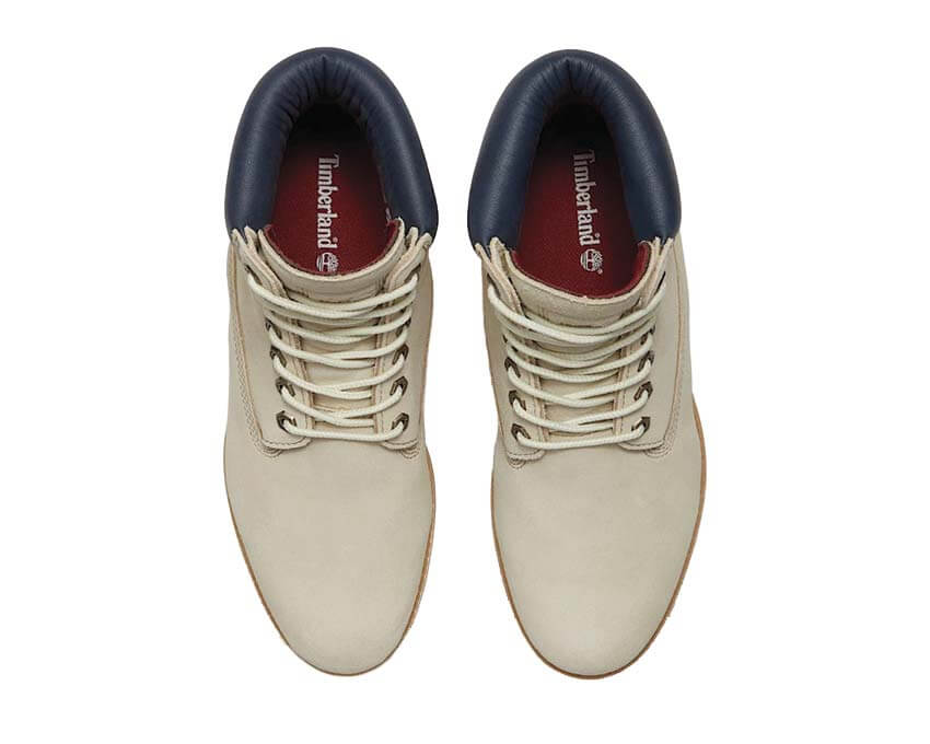 Timberland Premium 6 Inch Waterproof Boot détail — nubuck et lacets ronds boot homme