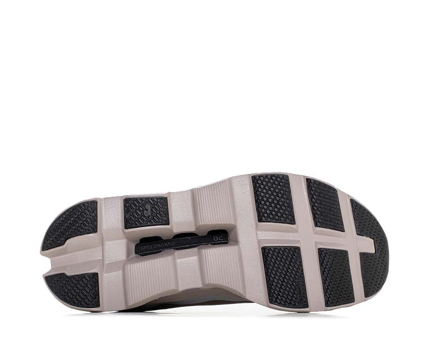 On Cloudmonster W Cinder/Fog vista trasera — amortiguación máximo zapatilla running mujer