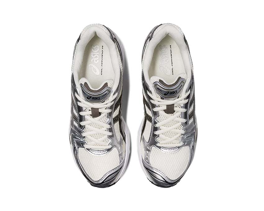 Asics Gel Kayano 14 Cream Black detalle — material premium