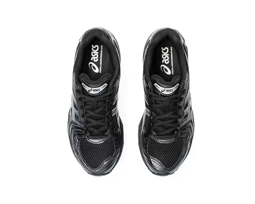 Asics Gel Kayano 14 Black Silver Black/Pure Silver arrière — amorti Gel talon