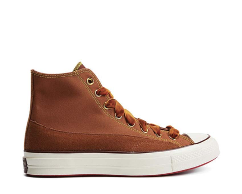 Converse Chuck 70 Hi Tawny Owl Red Oak — sneaker femme toile colorblock