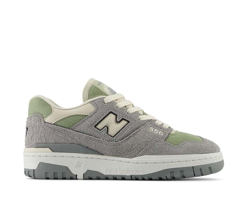 New Balance 550 W Slate Grey — sneaker femme cuir rétro basketball