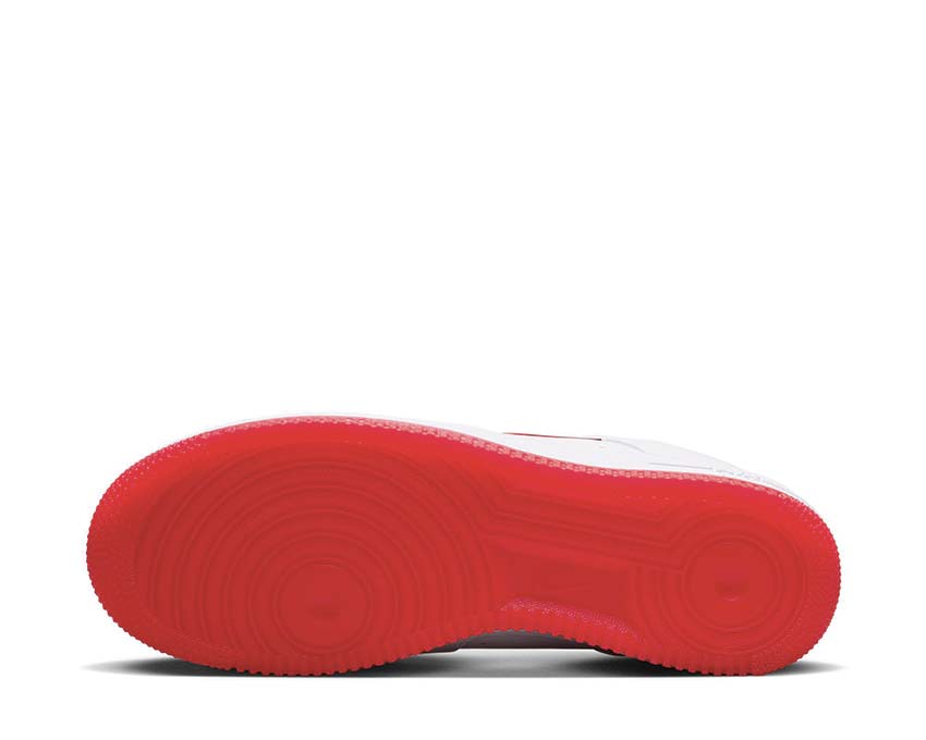 Nike Air Force 1 Low Retro White — vue arrière University Red homme