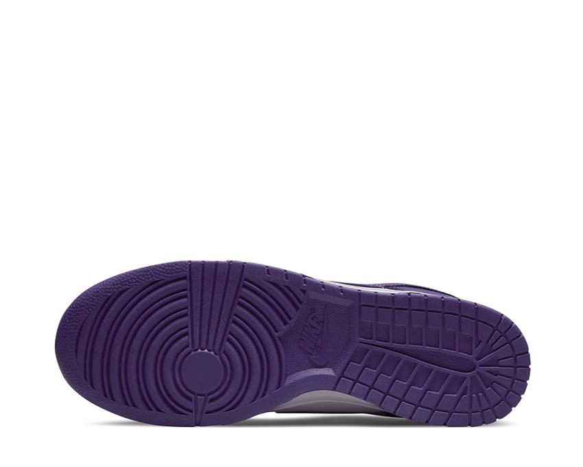 Nike Dunk Low Retro White Court Purple Orange — vista trasera tricolor