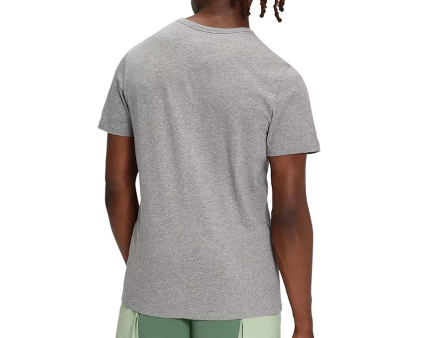 On Running On-T Grey vue dos — t-shirt sport gris homme On Running séchage rapide