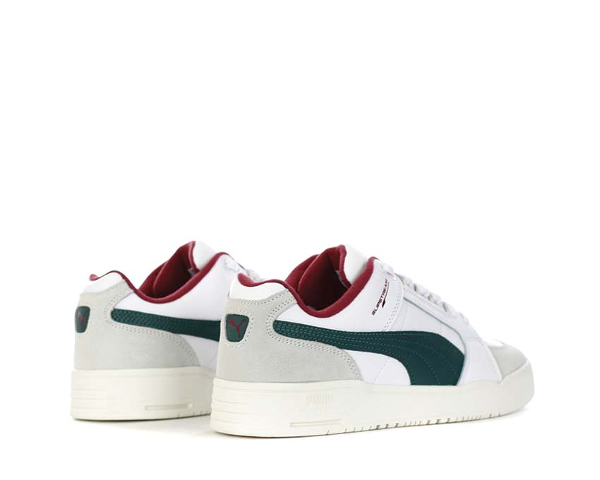 Puma Slipstream Lo Retro White Malachite sole — lugged tennis sole