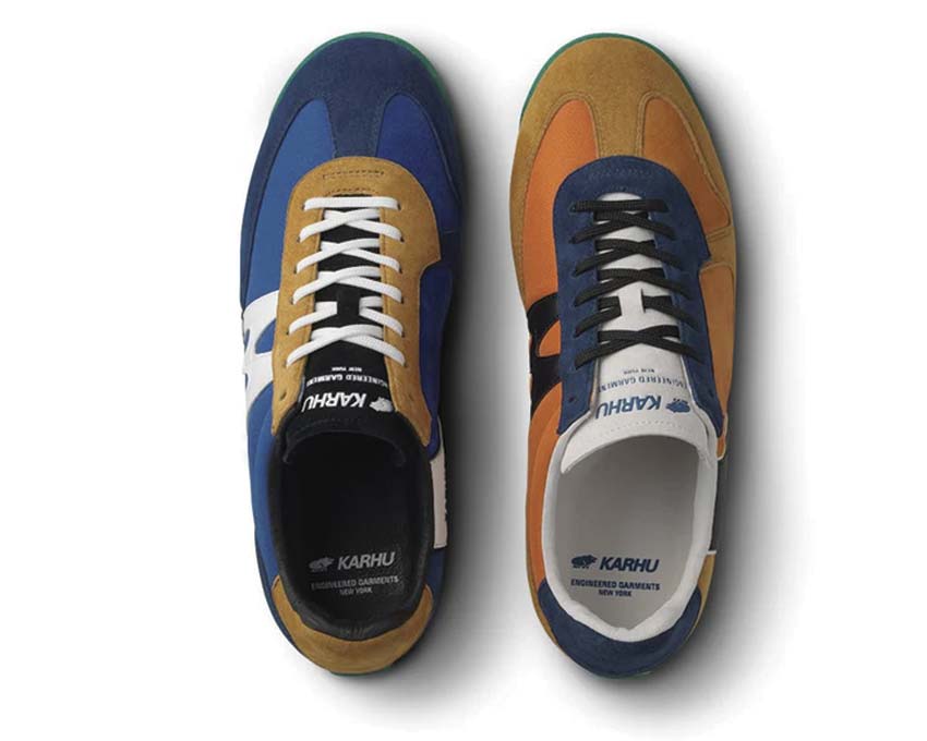 Karhu Mestari x Engineered Garments détail — logo Karhu