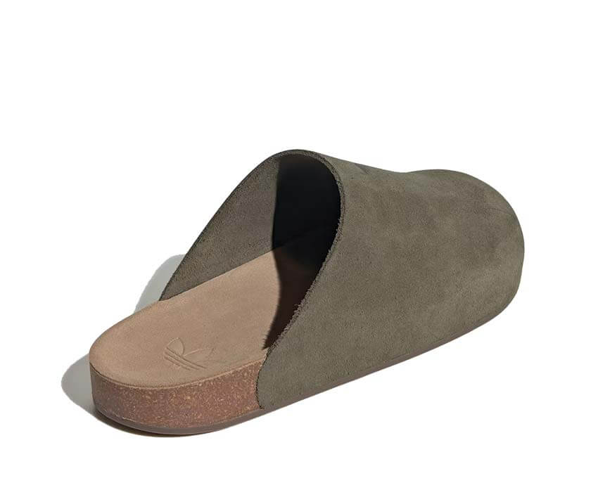 Adidas Adimule Olive Strata détail — bande Adidas logo coloris olive