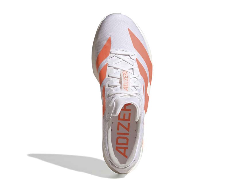 Adidas Adizero Adios 9 Lucid Orange — vue arrière talon