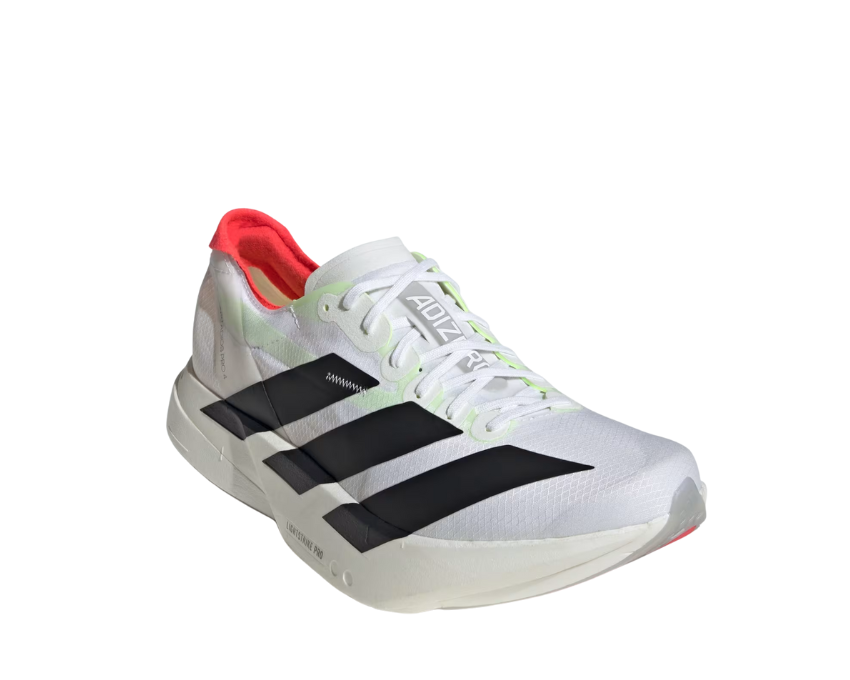 Adidas Adizero Adios Pro 4 Cloud White vue latérale — Lightstrike Pro Core Black