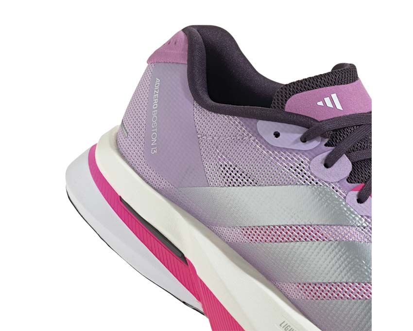 Adidas Adizero Boston 13 W Purple vista laterale — ammortizzazione Lightstrike Pro
