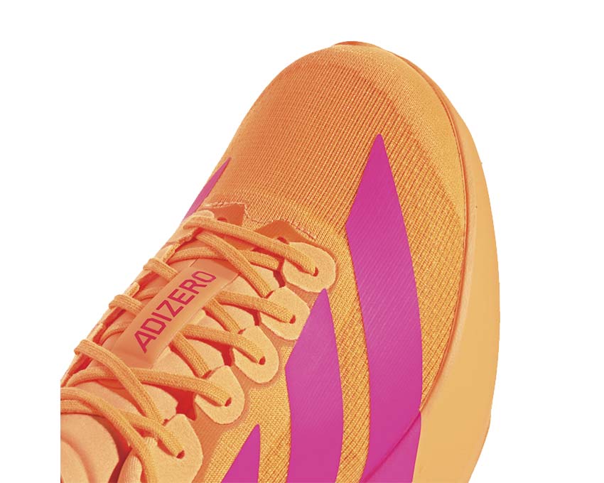 Adidas Adizero Evo SL Flash Orange side view — lightweight reactive running profile