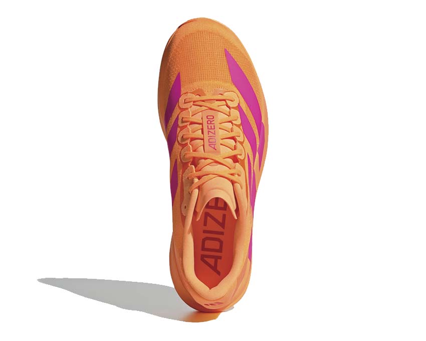 Adidas Adizero Evo SL Flash Orange — three-quarter front view