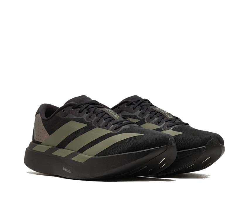 Adidas Adizero Evo SL M Black Olive vue latérale — amorti Lightstrike