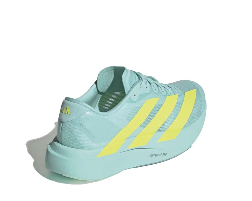 Adidas Adizero Evo SL Flash Aqua détail — mesh Adizero