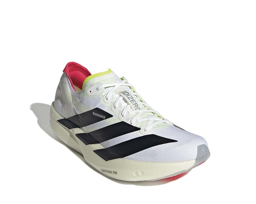 Adidas Adizero Takumi Sen 11 Cloud White side view — ultra-lightweight racing profile