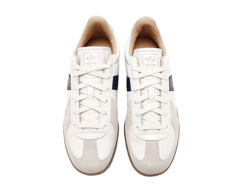 Adidas BW Army Core White Detail — Stickerei und Nähte handwerkliches Leder