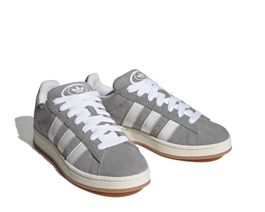 Adidas Campus 00s Grey Three Cloud White vista lateral — perfil skateboarding revisado