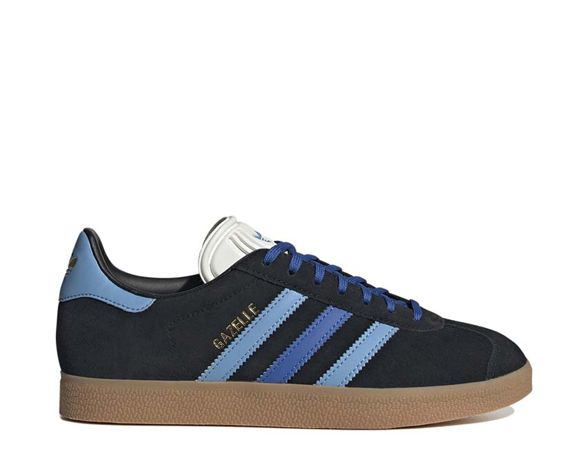 Adidas Gazelle Black Light Blue — zapatilla mujer gamuza bicolor suela goma