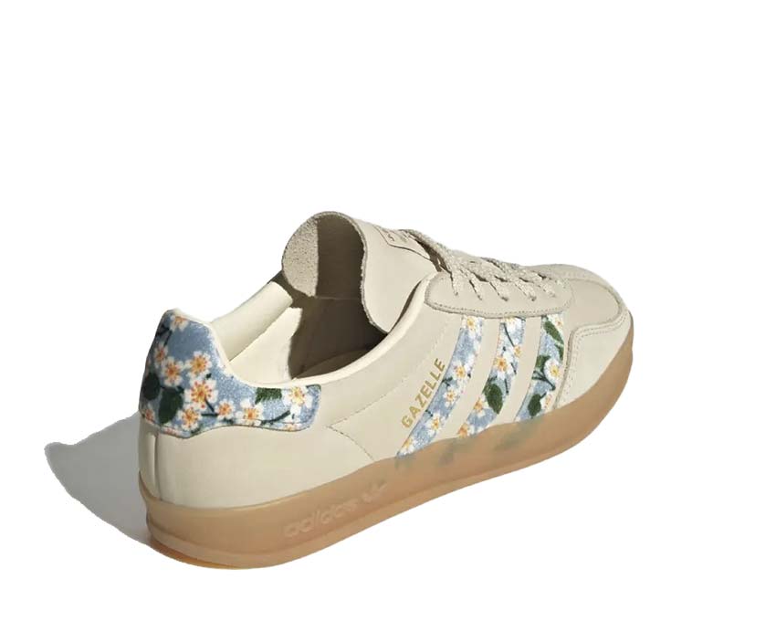 Adidas Gazelle Indoor Mitsi Day détail — broderie florale sur empeigne