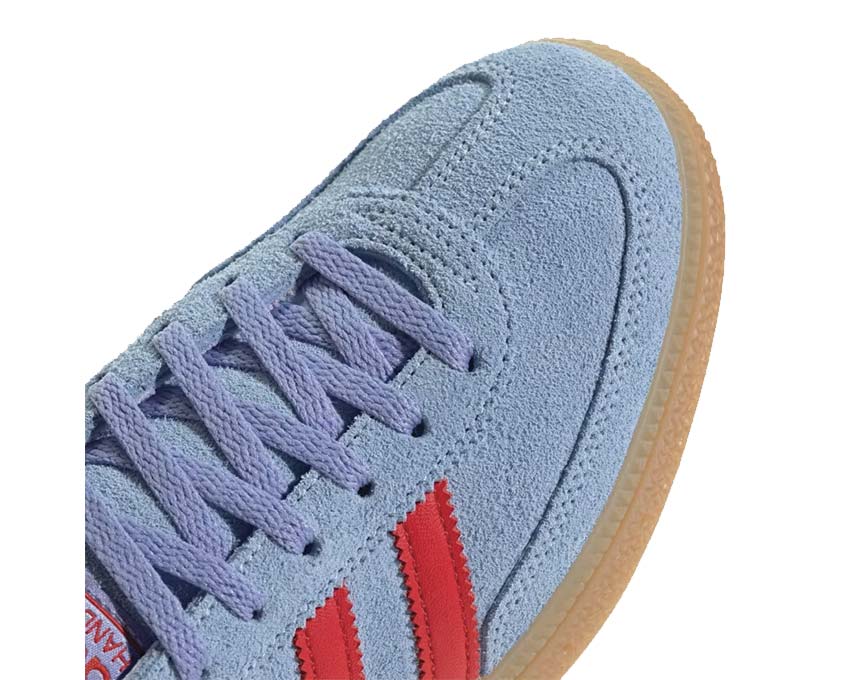 Adidas Handball Spezial Glow Blue vue latérale — empiècements Red Blue Spark