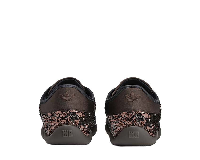 Adidas Karintha x Wales Bonner Sequin Dark Brown suela — suela plana ligera