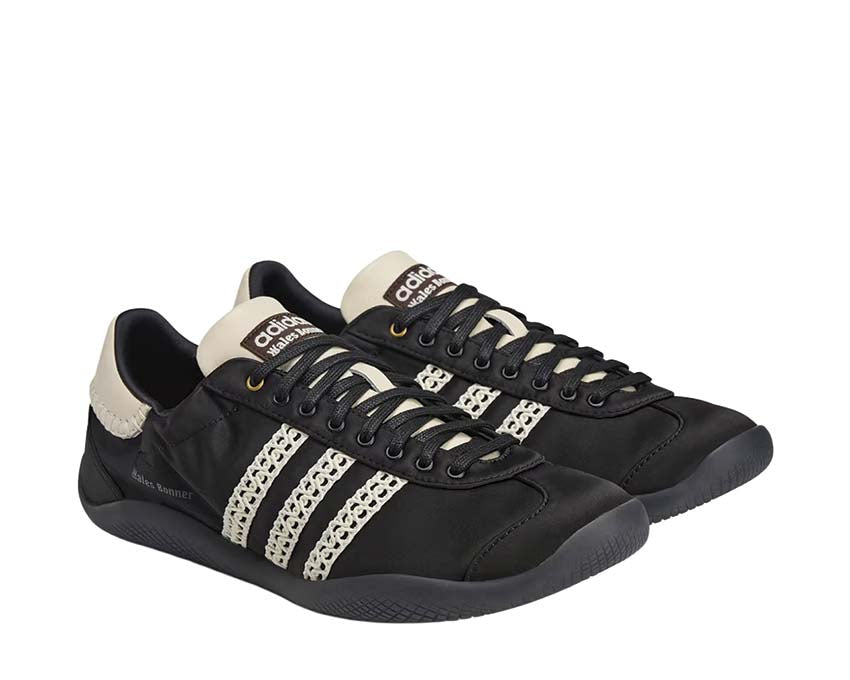 Adidas Karintha x Wales Bonner Low Satin Black side view — black satin upper