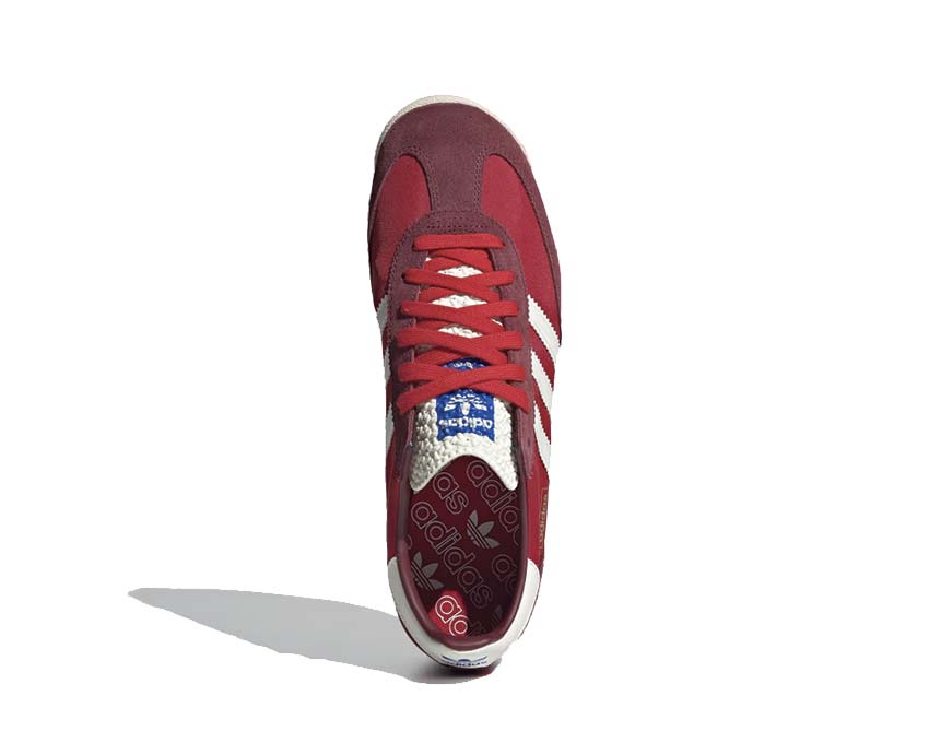Adidas SL 72 RS Shadow Red Off White detalle — aplicación ante puntera