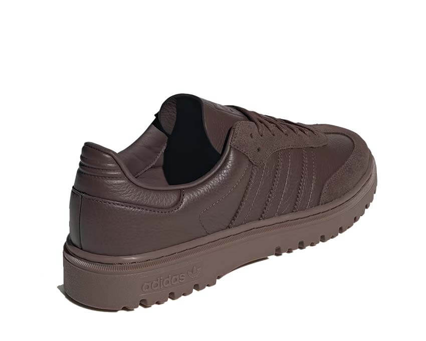 Adidas Samba LX Freizeit Brown détail — bout renforcé caoutchouc marron foncé