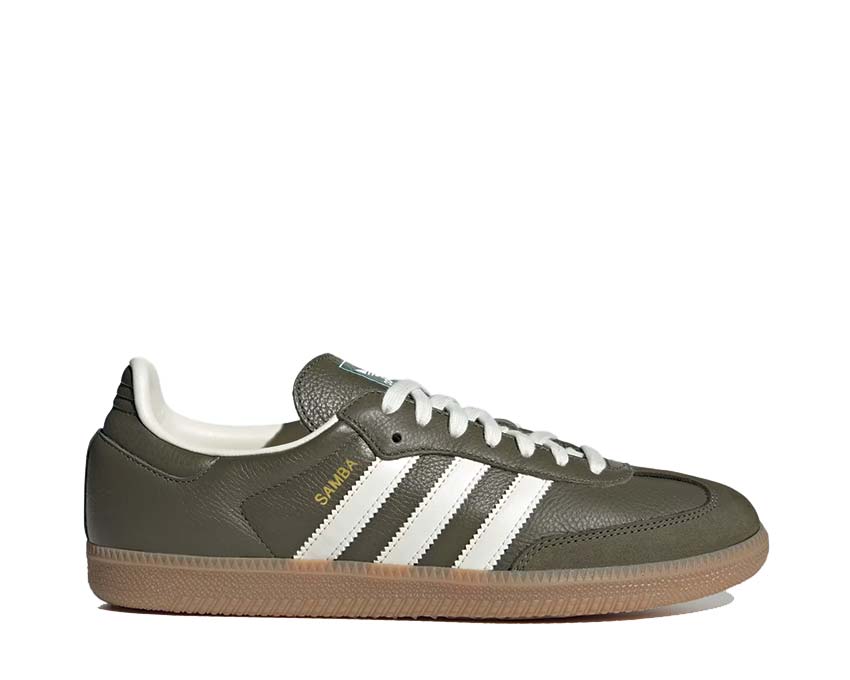 Adidas Samba OG Dark Khaki — sneaker homme cuir et daim