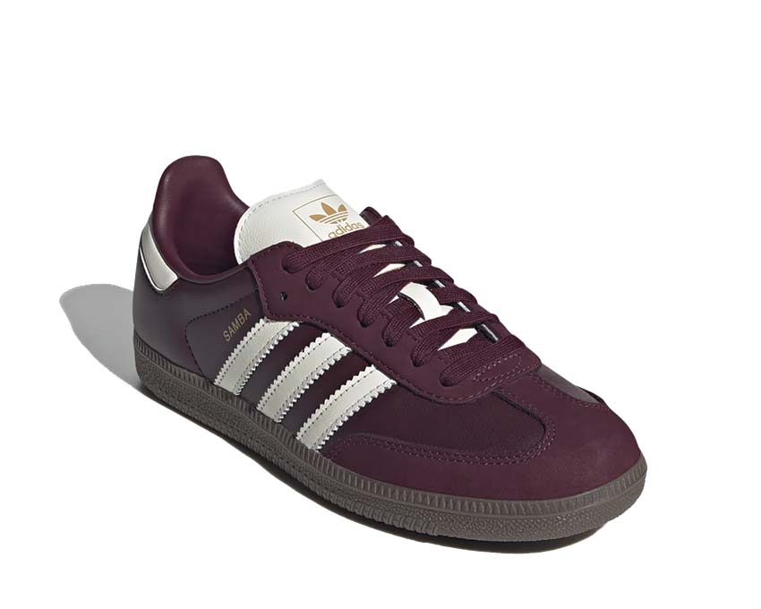 Adidas Samba OG W Maroon semelle — semelle gomme