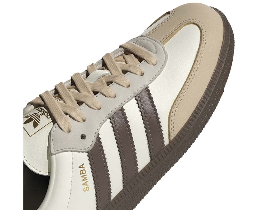 Adidas Samba OG W Off White vue latérale — bande Three Stripes