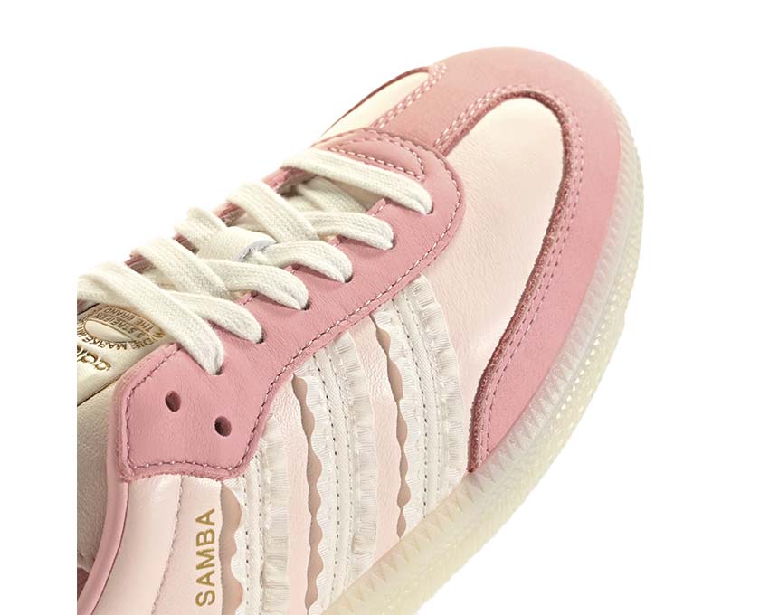 Adidas Samba OG W Wonder Mauve vue latérale — bande Three Stripes
