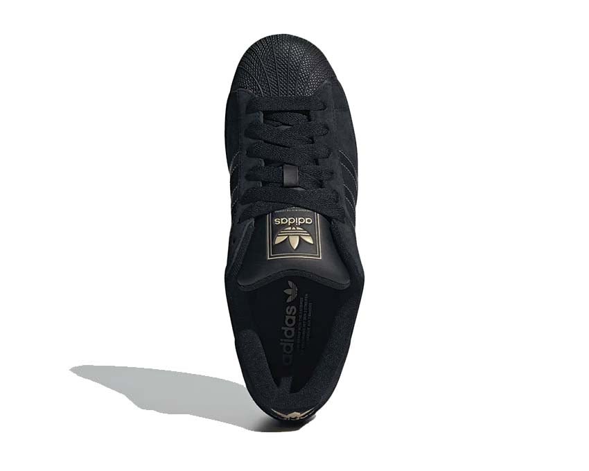 Adidas Superstar II Core Black — vue arrière trois bandes signature