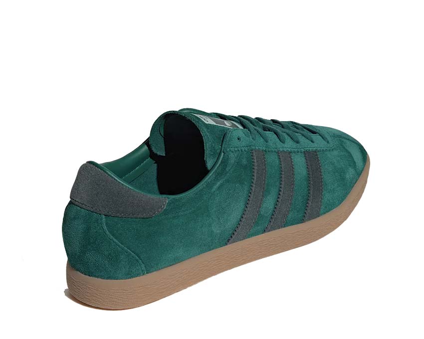 Adidas Tobacco Collegiate Green détail — tige cuir pleine fleur colorway vert