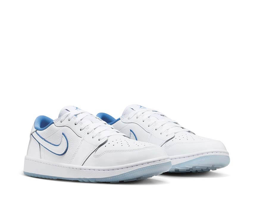 Air Jordan 1 Low Golf Legend Blue Obermaterial — Leder Weiß Blau iconic OG