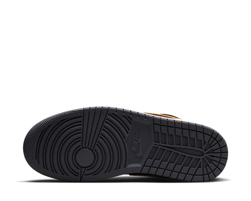 Jordan Air Jordan 1 Low SE Black Vivid Orange LT Graphite — Draufsicht