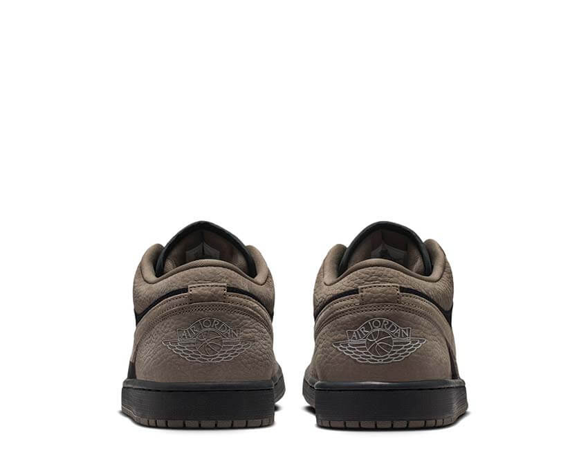 Air Jordan 1 Low SE Olive Grey arrière — talon Jumpman retro basketball homme